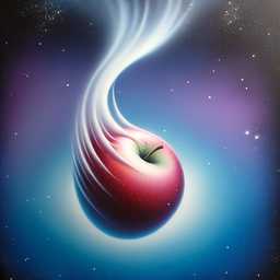 the discovery of gravity, airbrush painting generated by DALL·E 2